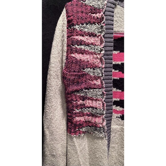 BKE Buckle Open Cardigan Aztec Boho Western Womens S Cream Pink Black Gray Cozy - Picture 2 of 7
